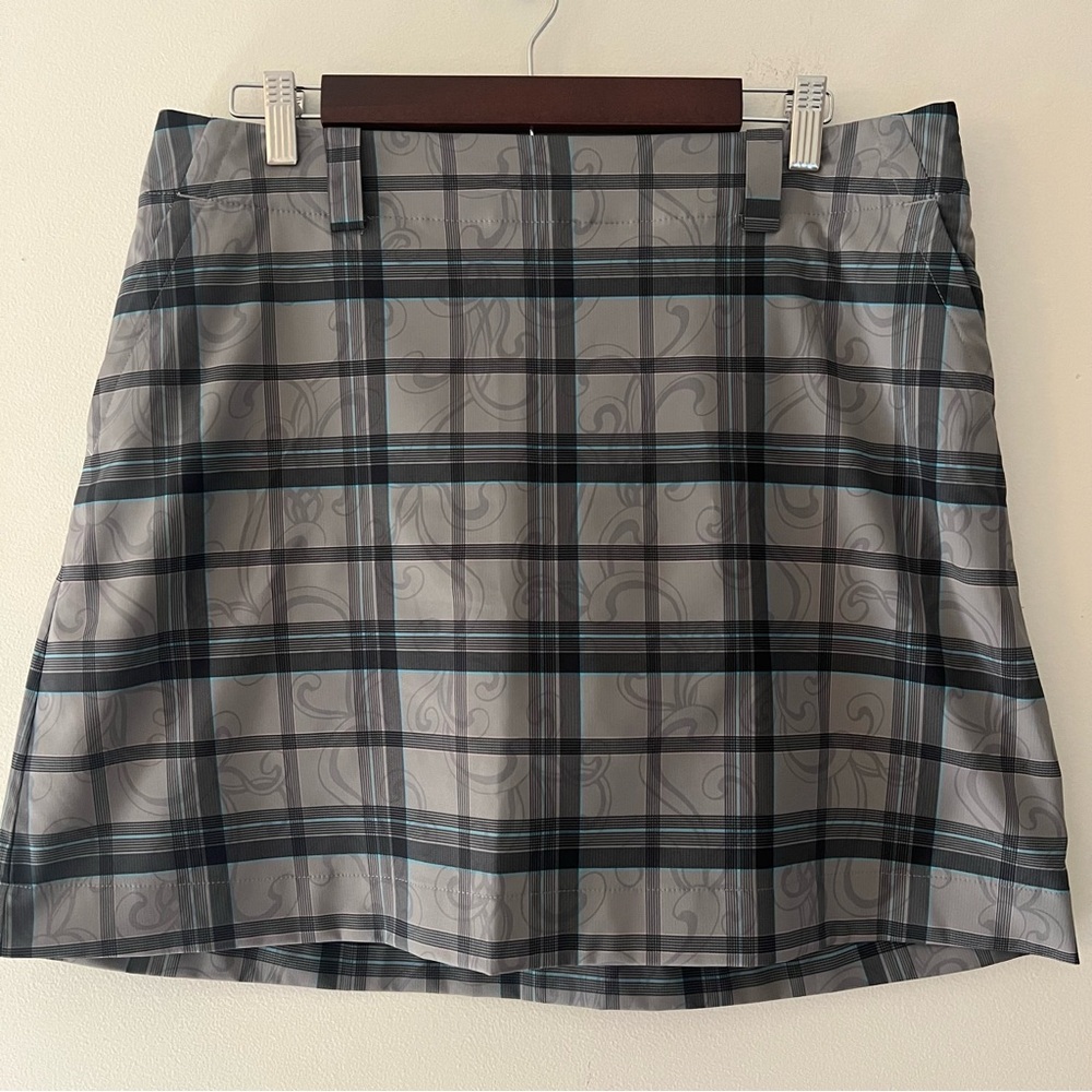 Women’s Nike Golf Skort Gray Plaid Size 12